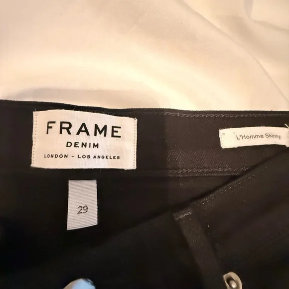 Men’s Frame L’Homme Skinny Black Stretch Denim Jeans Size 29 NWOT